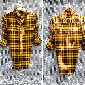 Bleach Distressed Flannel